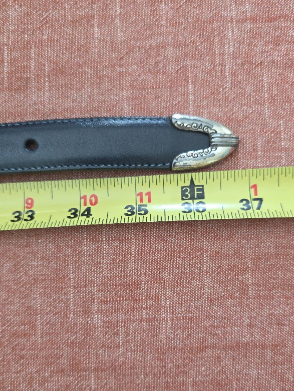 Vintage Brighton Black Leather Strap with Branded Tab - Picture 6 of 11